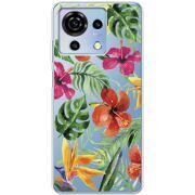 Прозрачный чехол BoxFace ZTE Blade V50 Vita Tropical Flowers