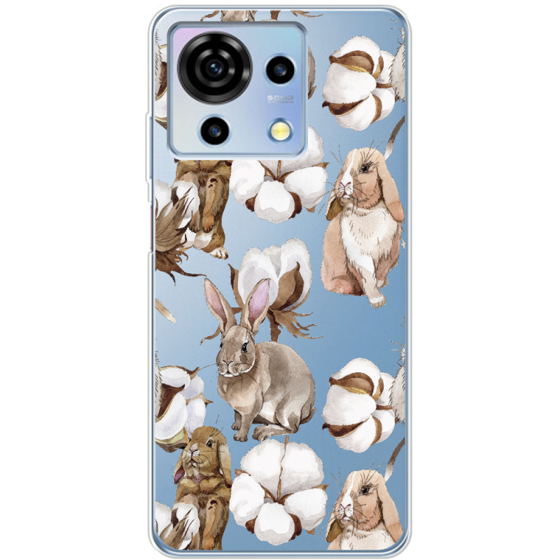 Прозрачный чехол BoxFace ZTE Blade V50 Vita Cotton and Rabbits