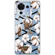 Прозрачный чехол BoxFace ZTE Blade V50 Vita Cotton flowers