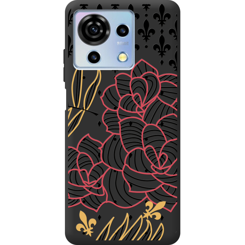 Черный чехол BoxFace ZTE Blade V50 Vita FranceFlowers