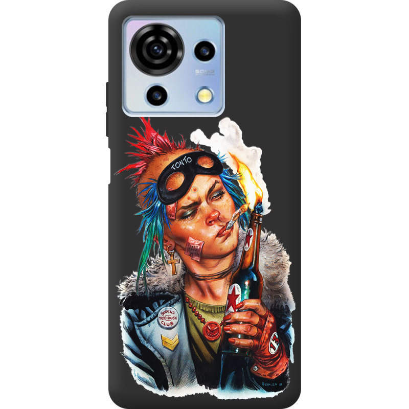 Черный чехол BoxFace ZTE Blade V50 Vita Tanker Girl