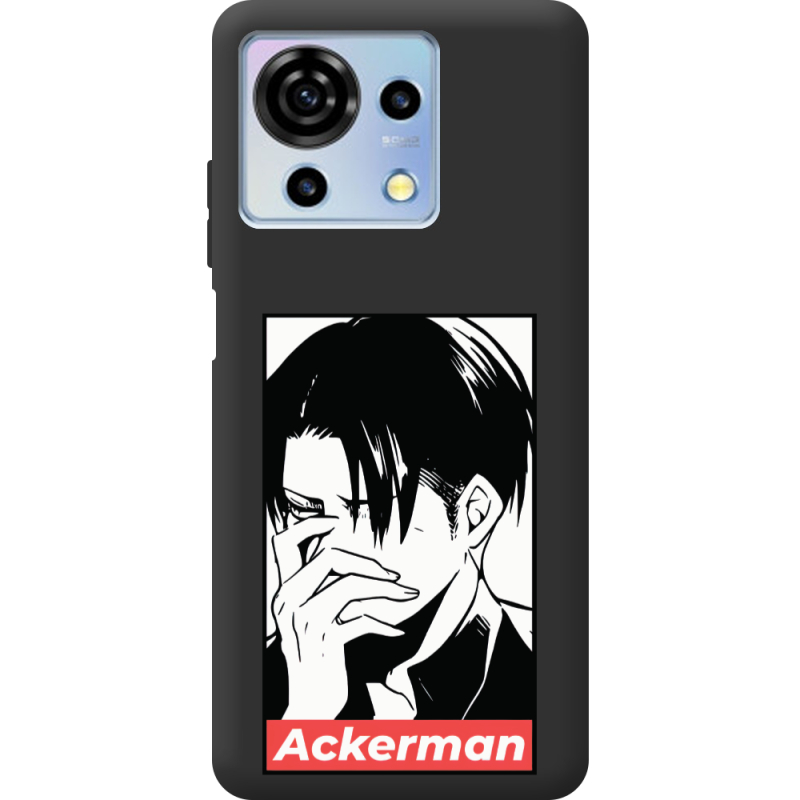 Черный чехол BoxFace ZTE Blade V50 Vita Attack On Titan - Ackerman