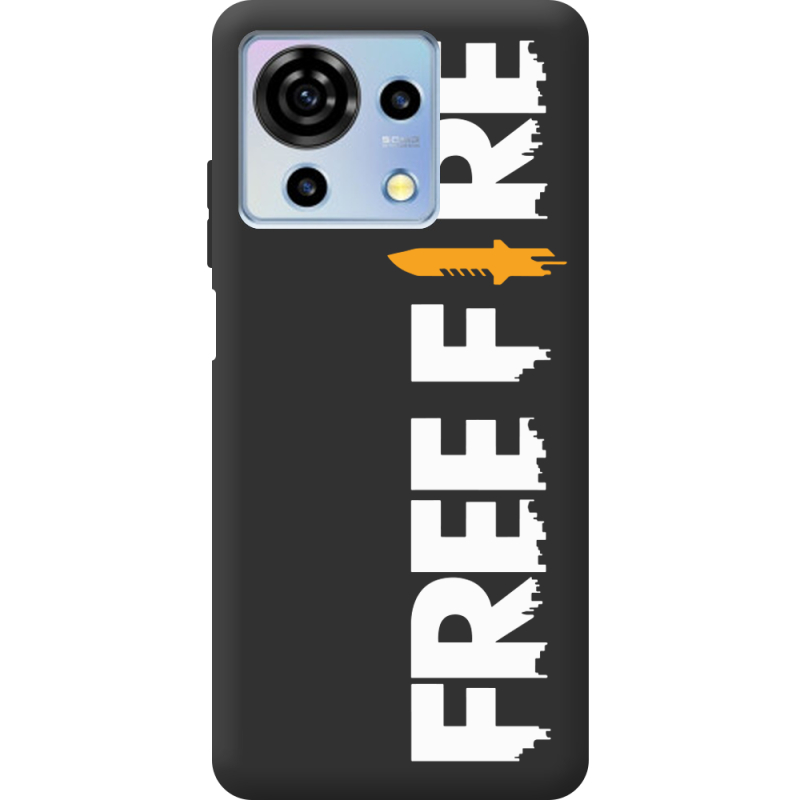 Черный чехол BoxFace ZTE Blade V50 Vita Free Fire White Logo