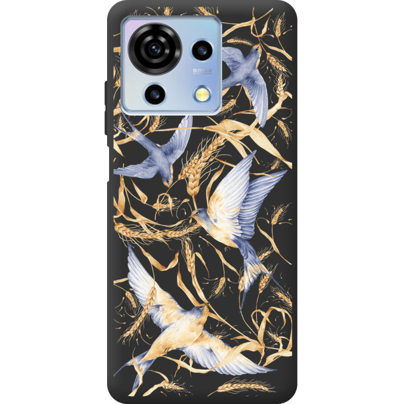 Черный чехол BoxFace ZTE Blade V50 Vita Ластівки