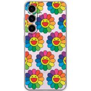 Прозрачный чехол BoxFace Samsung Galaxy S24 Hippie Flowers