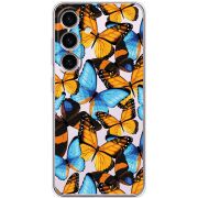 Прозрачный чехол BoxFace Samsung Galaxy S24 Butterfly Morpho