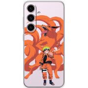Прозрачный чехол BoxFace Samsung Galaxy S24 Naruto and Kurama