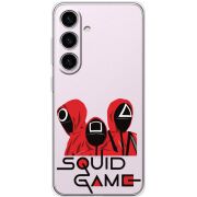 Прозрачный чехол BoxFace Samsung Galaxy S24 siquid game люди в красном