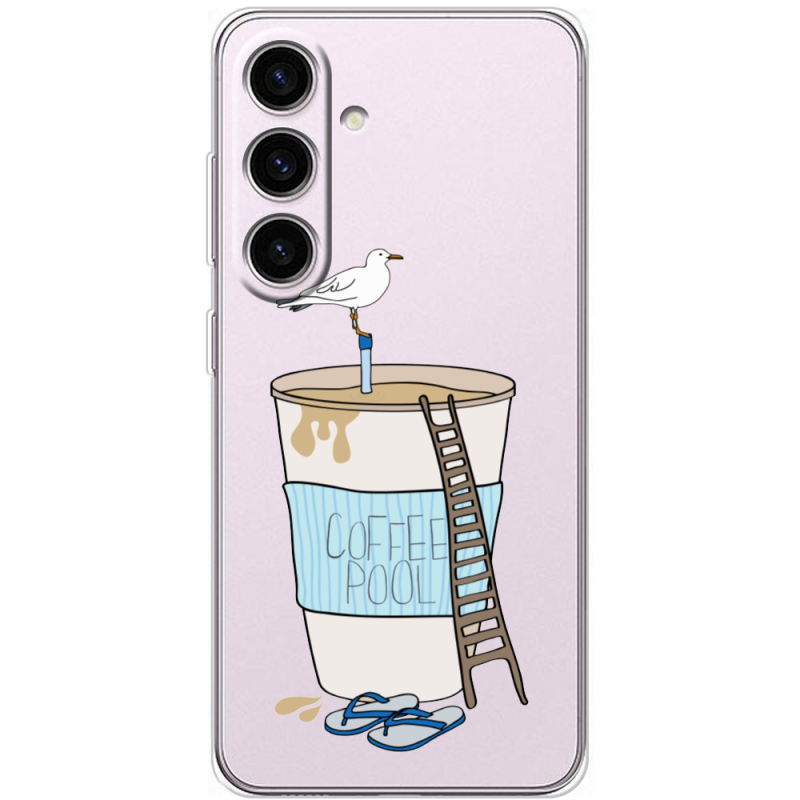 Прозрачный чехол BoxFace Samsung Galaxy S24 Segull in Cofee Pool