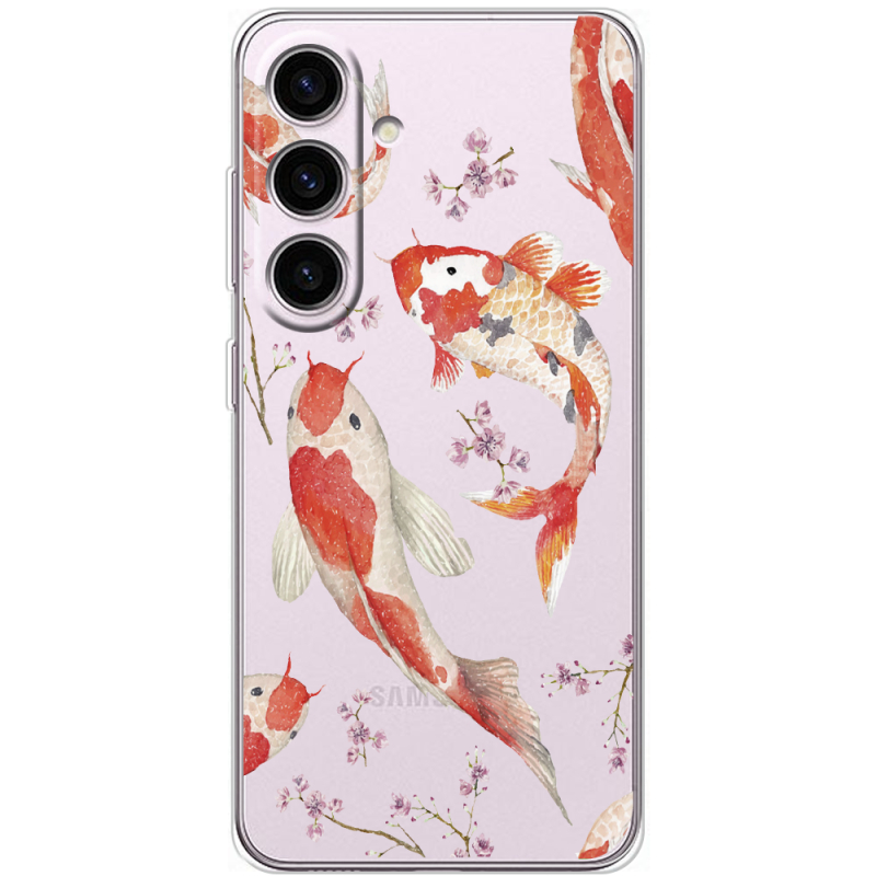 Прозрачный чехол BoxFace Samsung Galaxy S24 Japanese Koi Fish