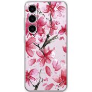 Прозрачный чехол BoxFace Samsung Galaxy S24 Pink Magnolia