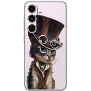 Прозрачный чехол BoxFace Samsung Galaxy S24 Steampunk Cat