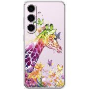 Прозрачный чехол BoxFace Samsung Galaxy S24 Colorful Giraffe