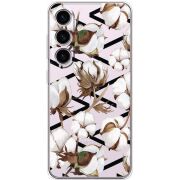 Прозрачный чехол BoxFace Samsung Galaxy S24 Cotton flowers