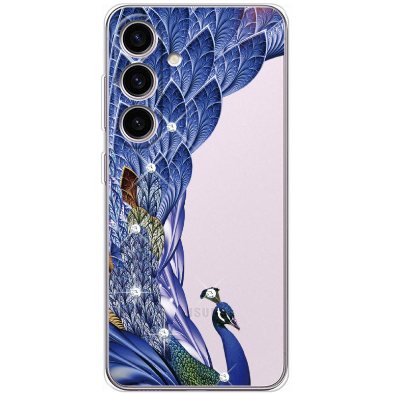 Чехол со стразами Samsung Galaxy S24 Peafowl