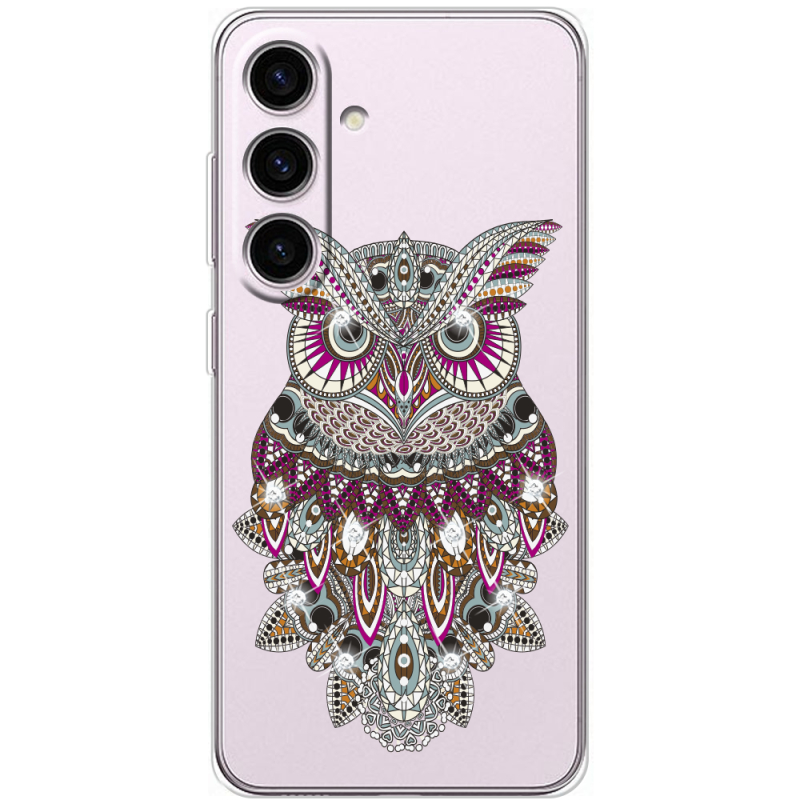 Чехол со стразами Samsung Galaxy S24 Owl