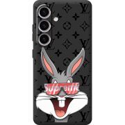 Черный чехол BoxFace Samsung Galaxy S24 looney bunny