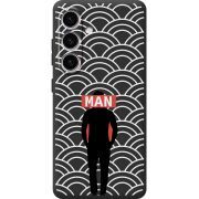 Черный чехол BoxFace Samsung Galaxy S24 Man Pattern