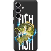 Черный чехол BoxFace Samsung Galaxy S24 Fish