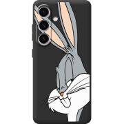 Черный чехол BoxFace Samsung Galaxy S24 Lucky Rabbit