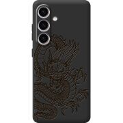 Черный чехол BoxFace Samsung Galaxy S24 Chinese Dragon