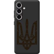 Черный чехол BoxFace Samsung Galaxy S24 Ukrainian Trident