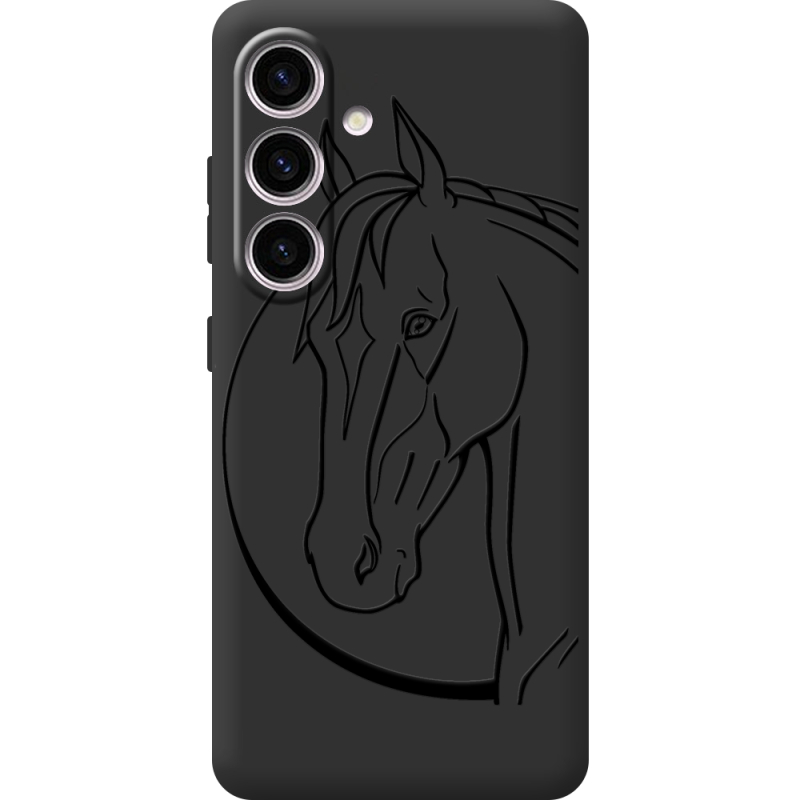 Черный чехол BoxFace Samsung Galaxy S24 Horse