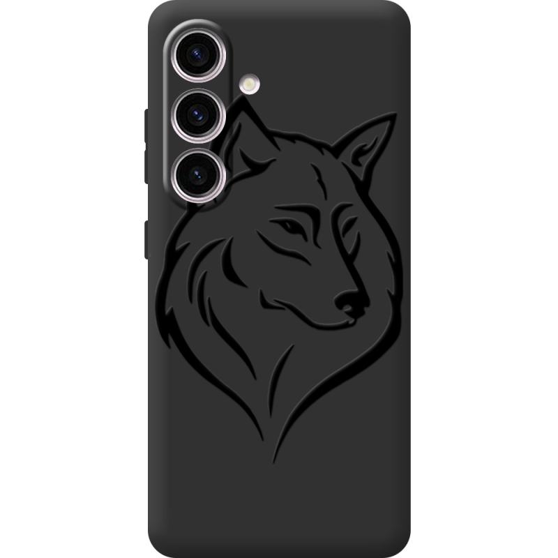 Черный чехол BoxFace Samsung Galaxy S24 Wolf