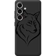 Черный чехол BoxFace Samsung Galaxy S24 Wolf