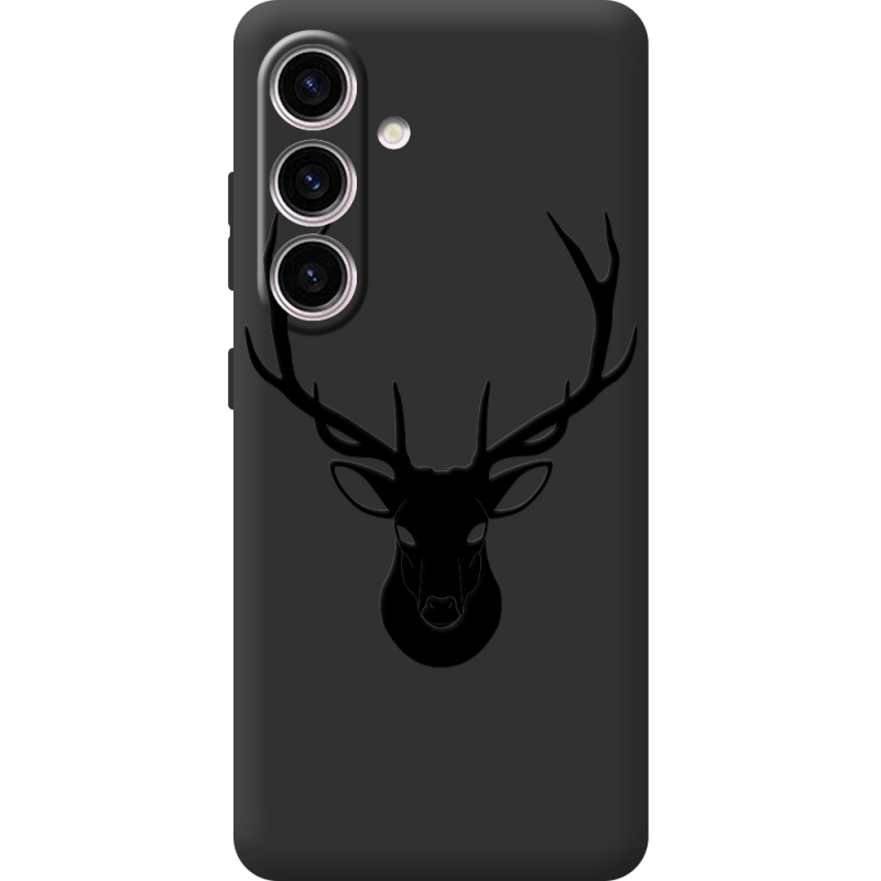 Черный чехол BoxFace Samsung Galaxy S24 Deer