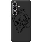 Черный чехол BoxFace Samsung Galaxy S24 Skull and Roses