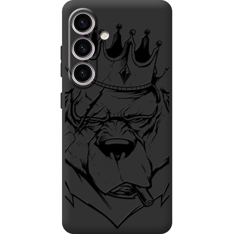 Черный чехол BoxFace Samsung Galaxy S24 Bear King