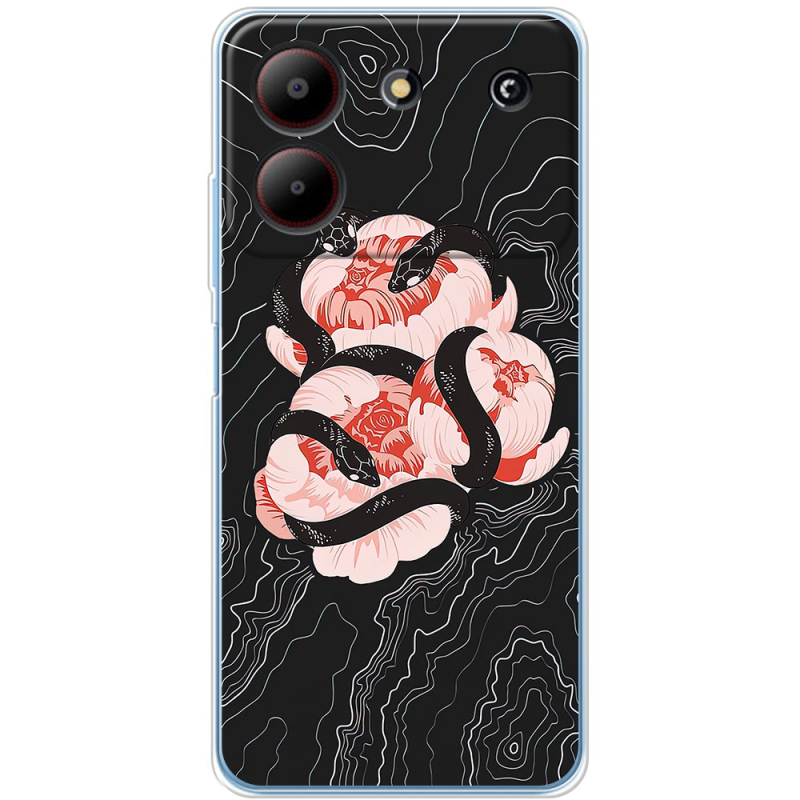 Чехол BoxFace ZTE Blade A54 Snake Rose