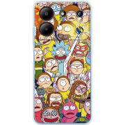 Чехол BoxFace ZTE Blade A54 Rick and Morty