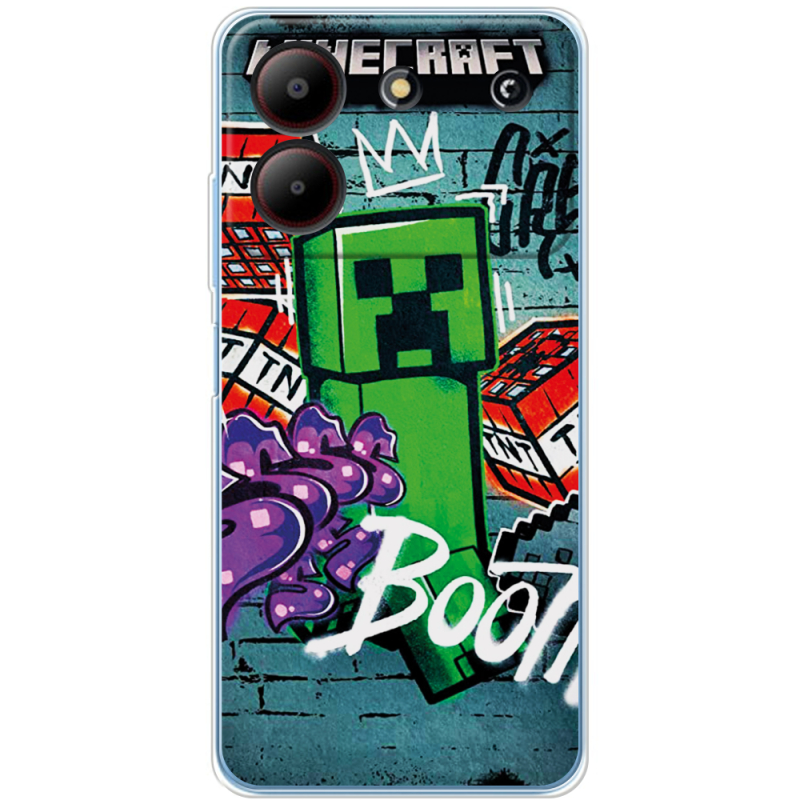 Чехол BoxFace ZTE Blade A54 Minecraft Graffiti