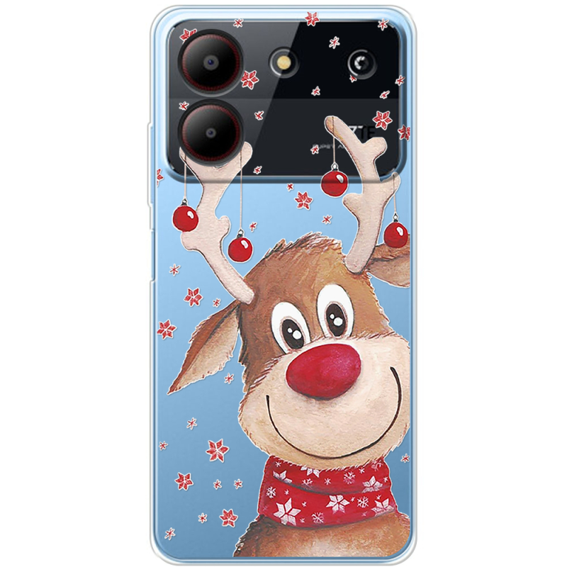 Прозрачный чехол BoxFace ZTE Blade A54 Winter Deer