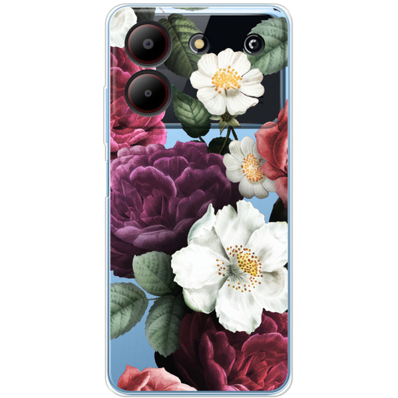 Прозрачный чехол BoxFace ZTE Blade A54 Floral Dark Dreams