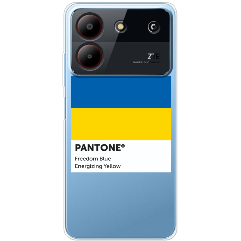 Прозрачный чехол BoxFace ZTE Blade A54 Pantone вільний синій