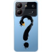 Прозрачный чехол BoxFace ZTE Blade A54 Swan question
