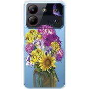 Прозрачный чехол BoxFace ZTE Blade A54 My Bouquet