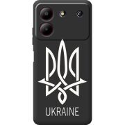 Черный чехол BoxFace ZTE Blade A54 Тризуб монограмма ukraine