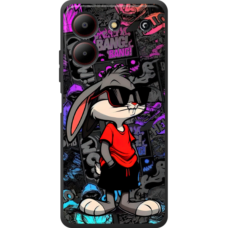 Черный чехол BoxFace ZTE Blade A54 Малий вухань