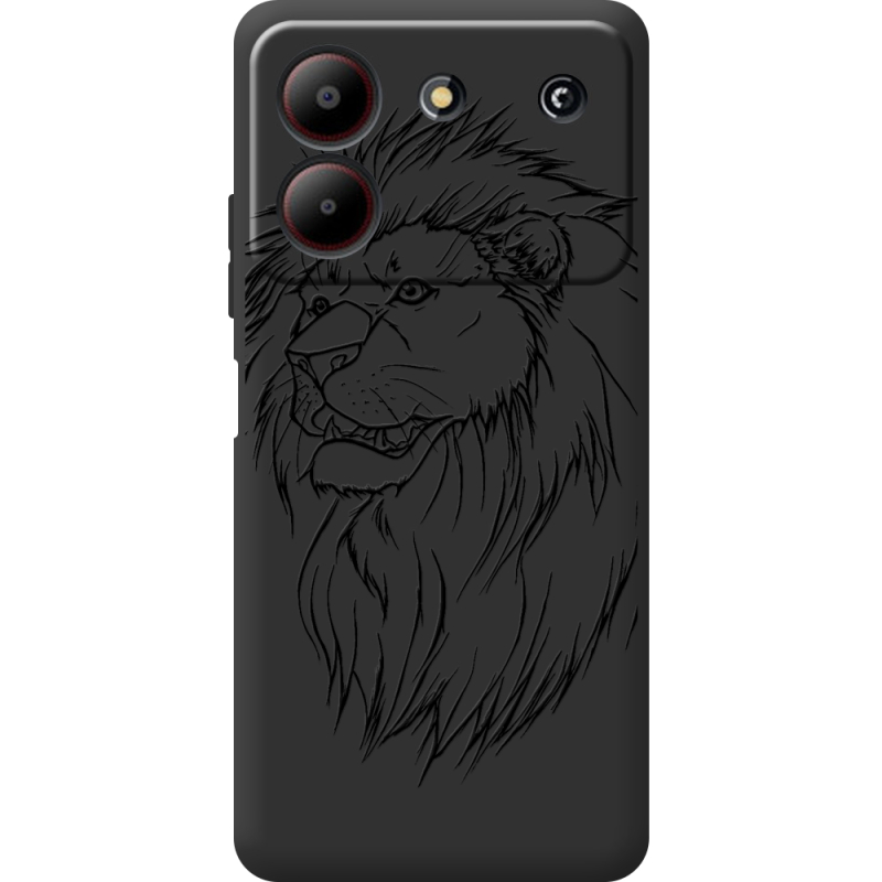 Черный чехол BoxFace ZTE Blade A54 Lion