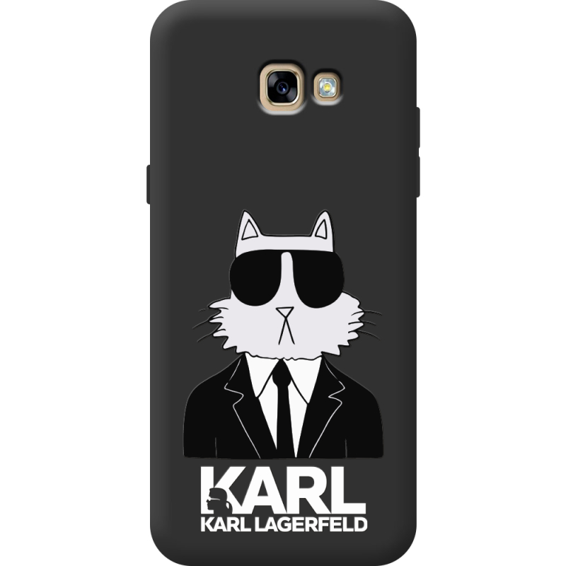 Черный чехол Uprint Samsung A720 Galaxy A7 2017 Cat in Black