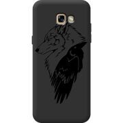 Черный чехол Uprint Samsung A720 Galaxy A7 2017 Wolf and Raven