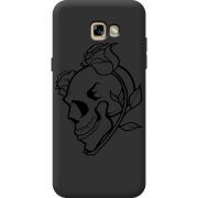 Черный чехол Uprint Samsung A720 Galaxy A7 2017 Skull and Roses