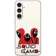 Прозрачный чехол BoxFace Samsung Galaxy S24 Plus siquid game люди в красном