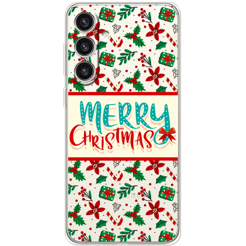 Прозрачный чехол BoxFace Samsung Galaxy S24 Plus Vintage Christmas Pattern