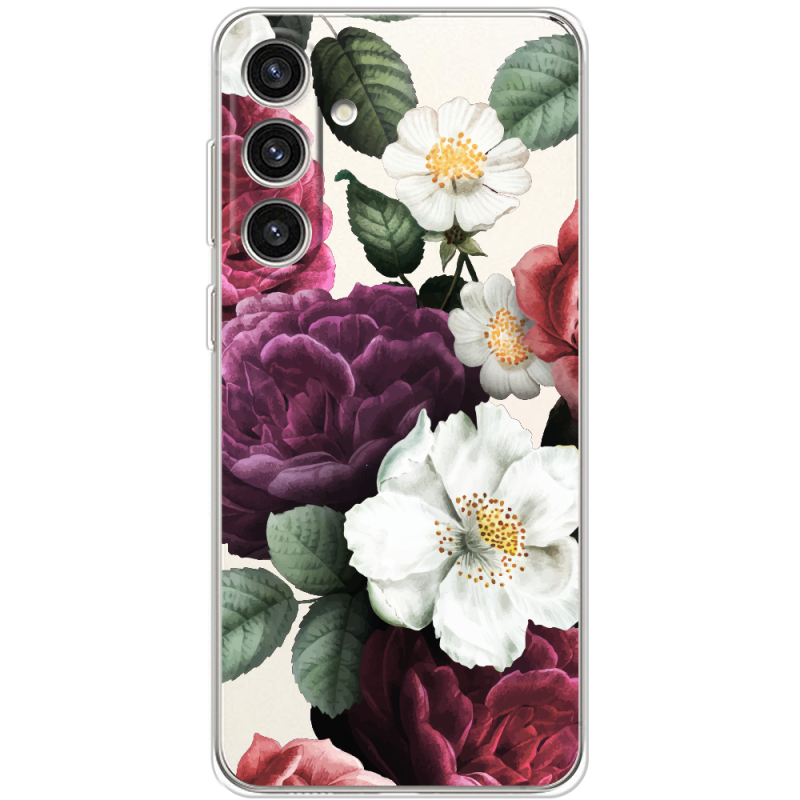 Прозрачный чехол BoxFace Samsung Galaxy S24 Plus Floral Dark Dreams