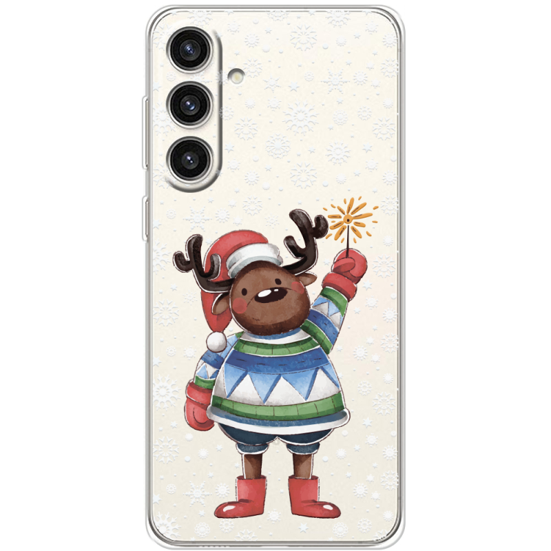 Прозрачный чехол BoxFace Samsung Galaxy S24 Plus Christmas Deer with Snow